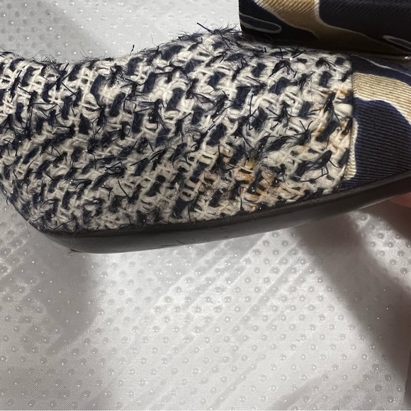 Tory Burch Cleo Tweed & Silk Bow Pump Women’s Sz 7.5 - Picture 12 of 13